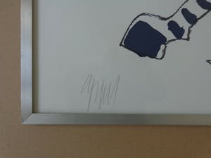 Karel Appel - PAARD & FIGUUR / ZW-W LITHO / 51x66cm / KADER / SIG kopen? Bied vanaf 295!