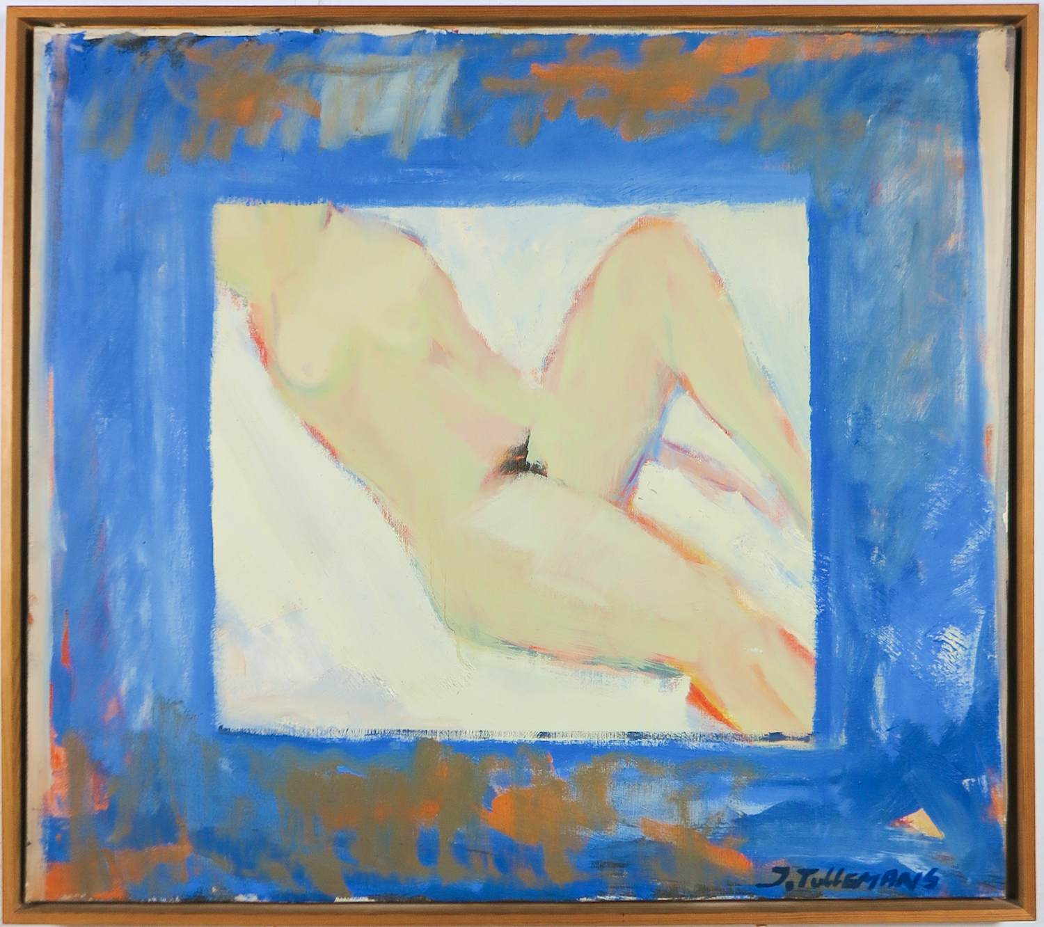 Jan Tullemans - Olieverf op doek, Vrouwelijk figuur - Ingelijst kopen? Bied vanaf 250!