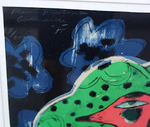 Corneille - Ingelijste litho: 'Fleur partout' - 1975 (nette lijst!) kaufen? Bieten Sie von 375!