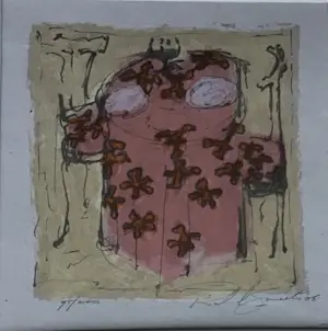 Richard Smeets - Zeefdruk Aan tafel, gesigneerd en ingelijst kopen? Bied vanaf 50!