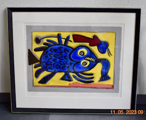 Corneille - Litho - EA - Poisson surréaliste - Geheel nieuw ingelijst kopen? Bied vanaf 340!