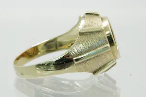 21 -14krt geel gouden ring met 2 1/2 gulden Wilhelmina (naslag) muntje kopen? Bied vanaf 240!