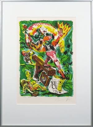 Jorg Immendorff - Litho, The Rake II - Ingelijst kopen? Bied vanaf 50!
