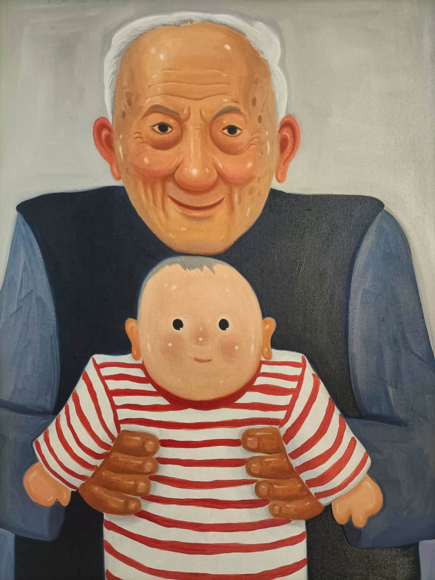 Jingdong Shen - Opa met Kleinkind verkocht voor € 75!