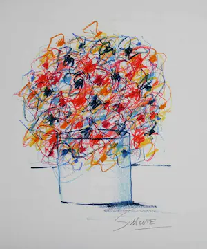 AcheterWilhelm Schlote - Handgesigneerde giclee op zwaar handgeschept papier: Buntes Bouquet? Enchérissez de 18!