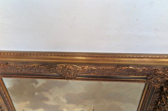 Niet of onleesbaar gesigneerd - Haarlem, Spaarne haven bij maanlicht - Gesigneerd:Vos (wie?) - Prachtige lijst! kopen? Bied vanaf 1!