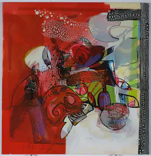 Pieter Vermeulen - Gemengde techniek op papier - op doek, Volgeladen kopen? Bied vanaf 100!