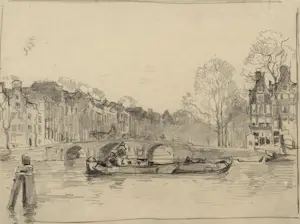Cornelis Vreedenburgh - Amsterdamse gracht bij de Amstel kaufen? Bieten Sie von 150!