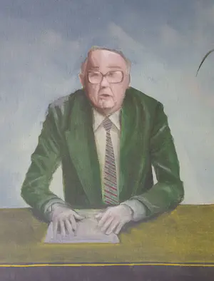 Hans Leyerzapf - Olieverf op doek: 'De spreker' (1978). kopen? Bied vanaf 355!