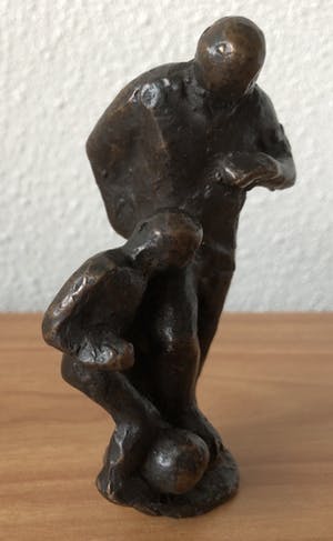 Brons (Onbekend) - Massief bronzen beeld " VADER EN ZOON " Laatste kans !!!!!! kopen? Bied vanaf 25!