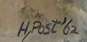 Harmen Klaas Post - Olieverf op paneel, Portret kopen? Bied vanaf 100!