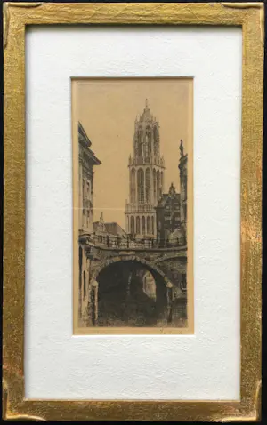 Jan Sirks - Dom Utrecht | ets - ingelijst kopen? Bied vanaf 45!