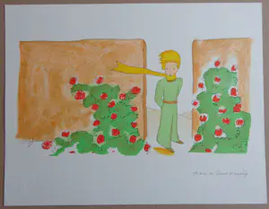 Antoine de Saint-Exupery - LOT 5 STUKS / LE PETIT PRINCE / KLEURLITHO / 40x31cm / DROOGSTEMPEL kopen? Bied vanaf 85!