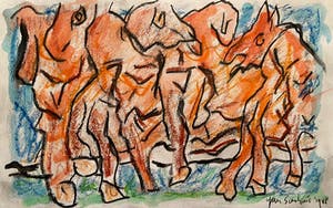 Jan Sierhuis - Tekening krijt acryl kopen? Bied vanaf 1!