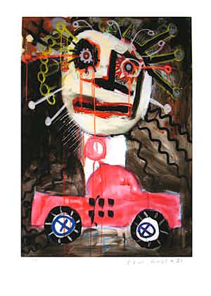 Paul Indrek Kostabi - Tesla, Handgesigneerde giclée verkocht voor € 65!