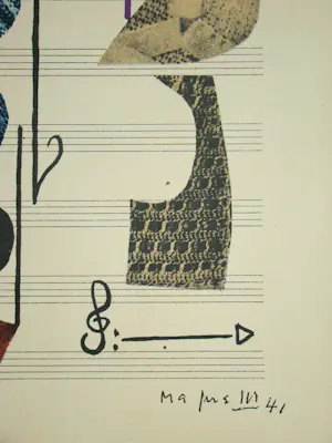 Alberto magnelli - Compositie 1941 - Lithografie - Gesigneerd en gedateerd - 1971 kopen? Bied vanaf 80!