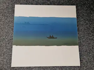 Wally Elenbaas - Dubbele kleuren lithografie "Nachtvissers & Vogels in boom" zeer kleine oplage! kopen? Bied vanaf 57!