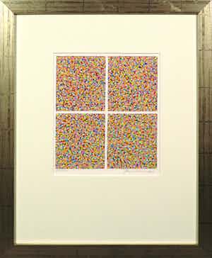 Jan Wolkers - Zeefdruk, Zonder titel - Ingelijst (inclusief gesigneerde oeuvrecatalogus) verkocht voor € 250!