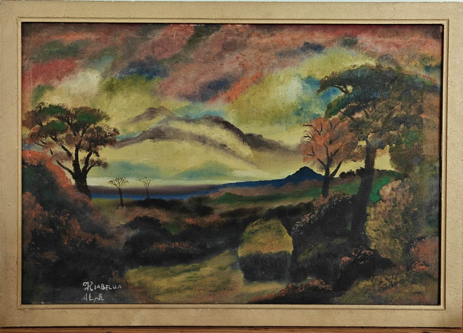 Alphonse Kiabelua - Landschap kopen? Bied vanaf 75!