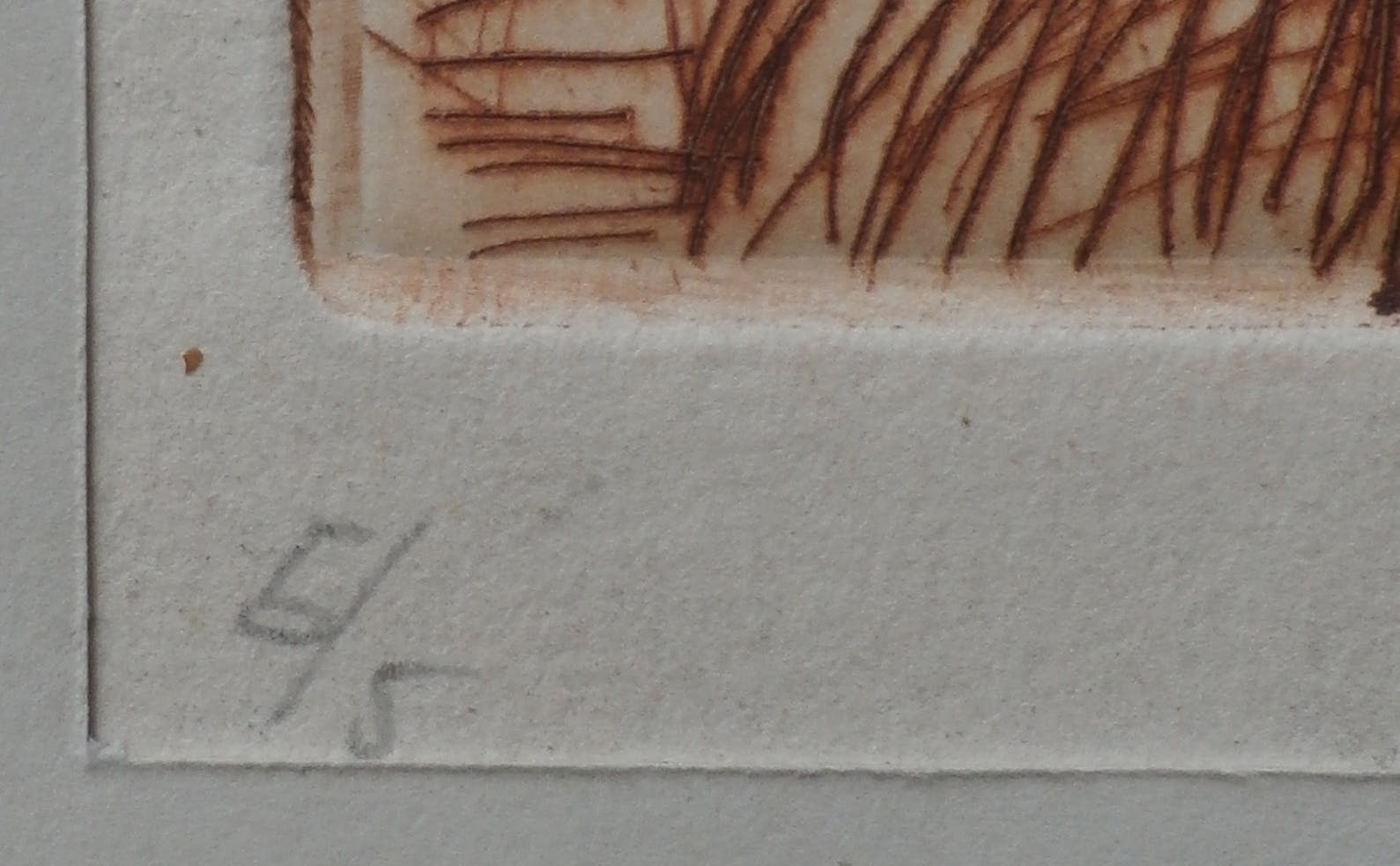 Dirkje Kuik - kleine ets in passepartout. kopen? Bied vanaf 45!