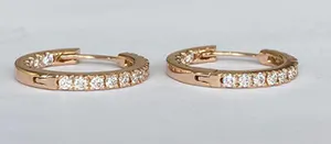 18 karaat Rosé gouden oorbellen  met 0.72 ct Diamanten kopen? Bied vanaf 800!