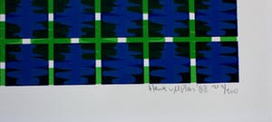 Henk van der Plas - Zeefdruk: geometrische compositie - 1988 kopen? Bied vanaf 49!