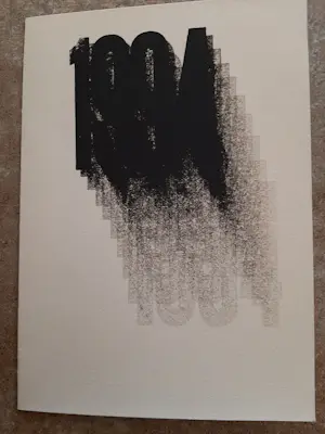 Henc van Maarseveen - monochrome schuifdruk uit 1994, een gelukkig jaar kopen? Bied vanaf 20!