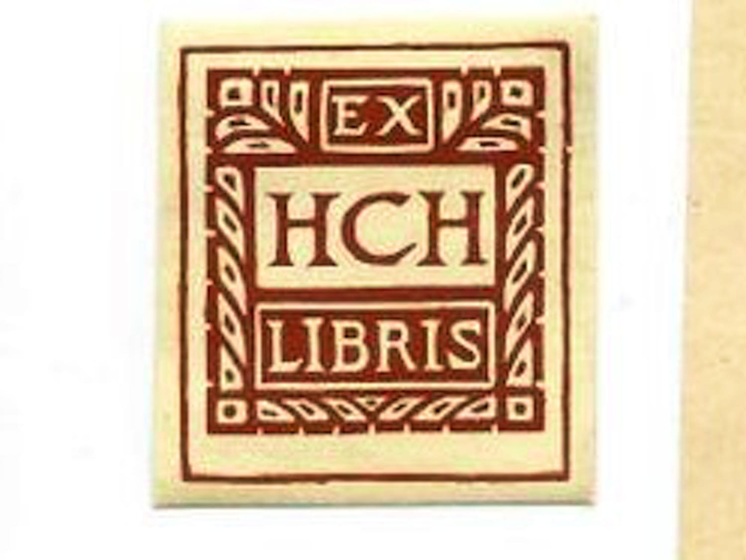 Julie de Graag - ex libris voor H. C. Hintzen. In perfecte, ongebruikte staat verkocht voor € 40!