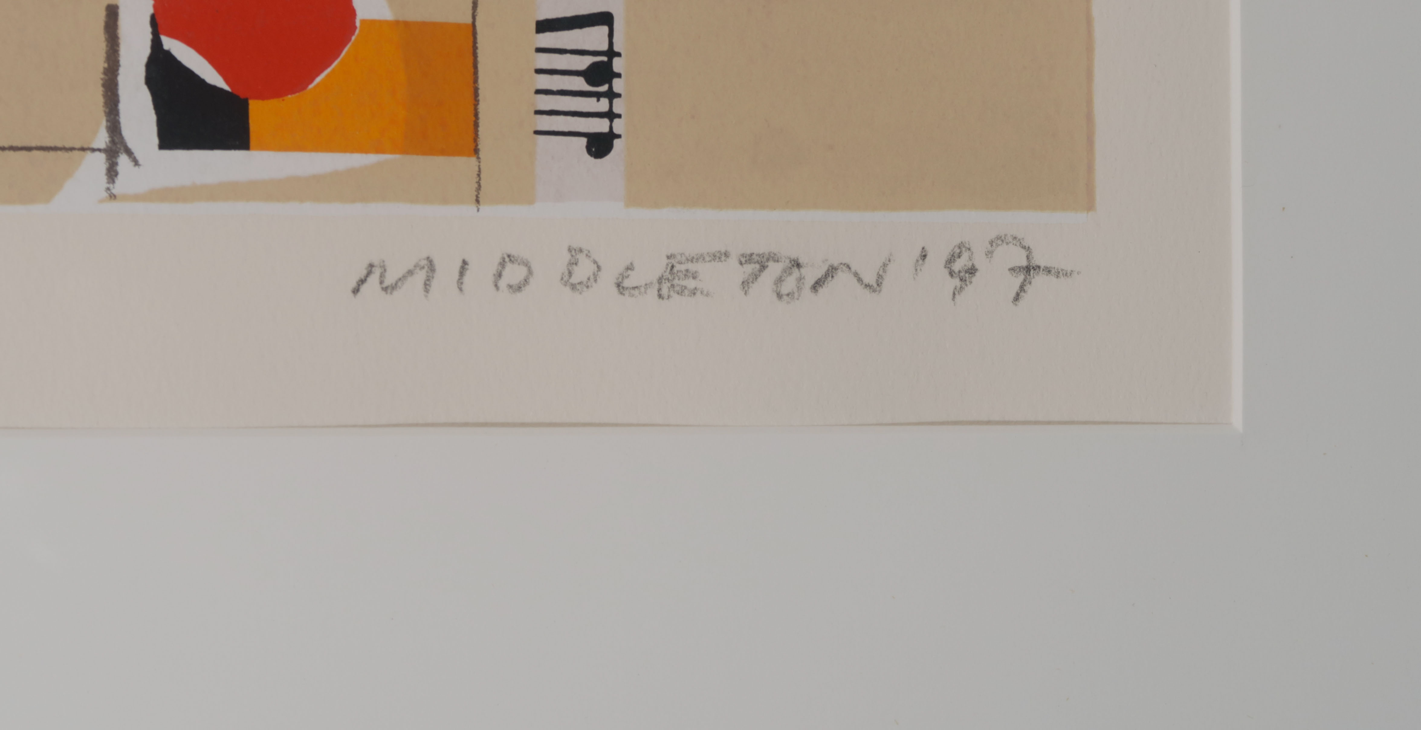 Sam Middleton - Zeefdruk, Composition III - Ingelijst kopen? Bied vanaf 35!