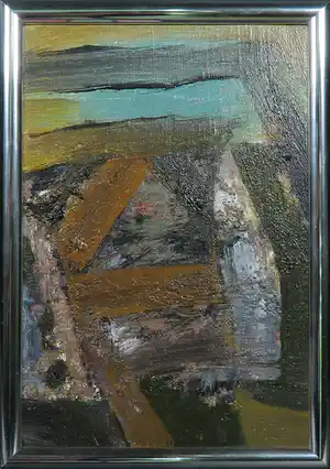 Jaap Ploos van Amstel - Olieverf op doek, Gebouwd - Ingelijst verkocht voor € 100!