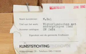 Willem Bol - Winterlandschap met ondergelopen land kopen? Bied vanaf 525!