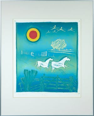 Hans Heijman - Kleurenets, Morgenland I - Ingelijst kopen? Bied vanaf 40!