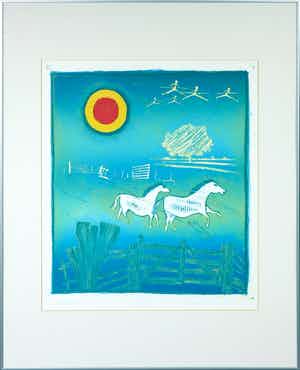 Hans Heijman - Kleurenets, Morgenland I - Ingelijst verkocht voor € 40!