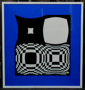 Victor Vasarely - Ingelijste zeefdruk: Japet kopen? Bied vanaf 495!