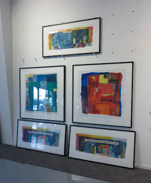 Jos Verwiel - VIJF zeefdrukken inclusief lijst! kopen? Bied vanaf 100!