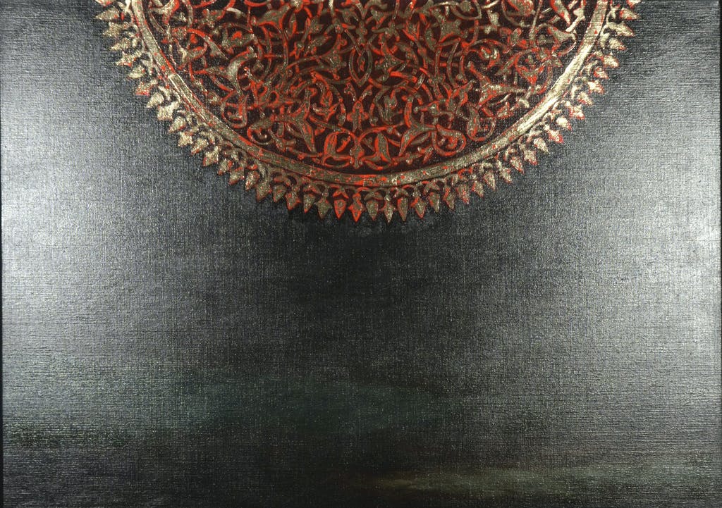 Valentin Bakardjiev - Valentin Bakardjiev: Olieverf op doek, The temple of the sun I (Groot) verkocht voor € 170!