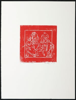 Leo Huijg - Houtsnede, Apollo en de Muzen kopen? Bied vanaf 10!