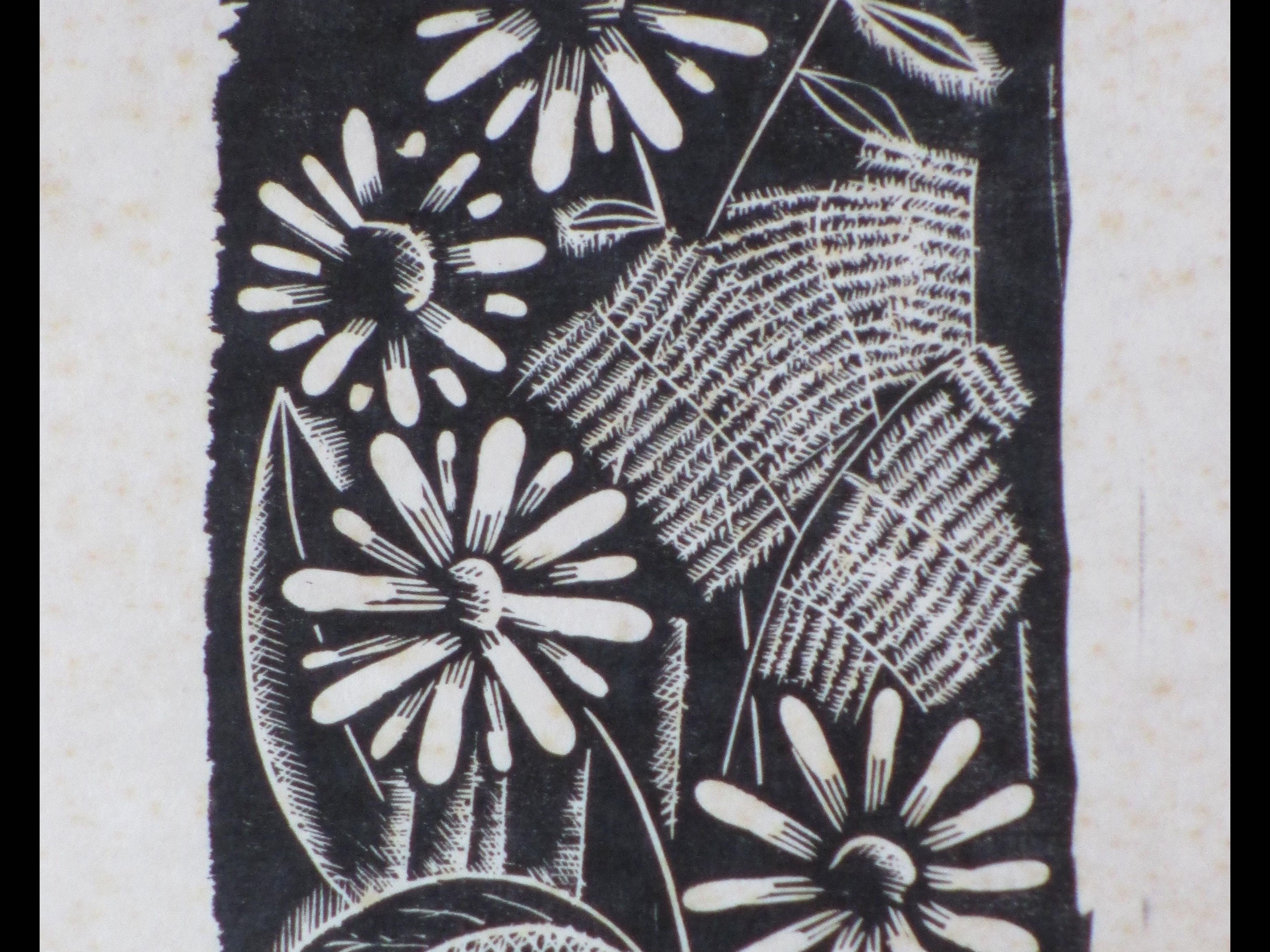 Niet of onleesbaar gesigneerd - Bloemen in vaas - Houtsnede kopen? Bied vanaf 1!