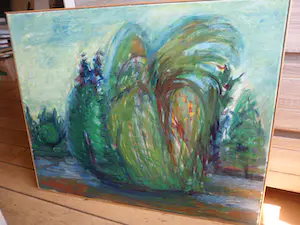 Agnes van den Brandeler - Schilderij, Eiland in park Hengelo Gld. kopen? Bied vanaf 90!