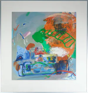 Jan van Diemen - Gemengde techniek op papier, Race auto's - Ingelijst kopen? Bied vanaf 40!