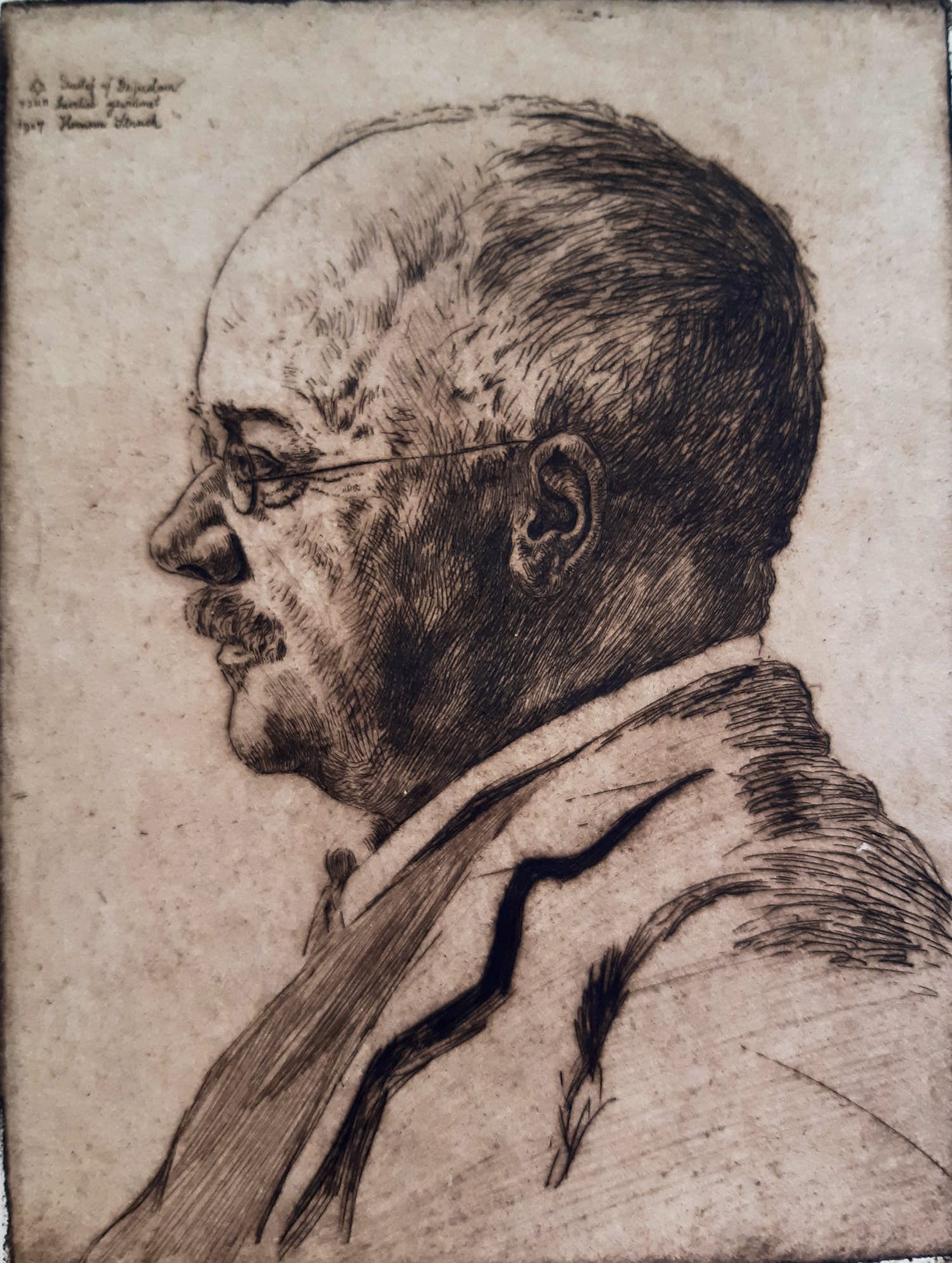 Hermann Struck - Portrait Gustaf af Geijerstein verkocht voor € 60!