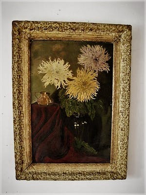 Niet of onleesbaar gesigneerd - Omstreeks 1930 geschilderd olieverf stilleven - gesigneerd - GROOT! kopen? Bied vanaf 1!