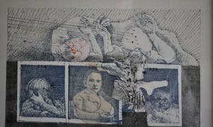 Co Westerik - Litho Mensen in huizen en straks kopen? Bied vanaf 350!