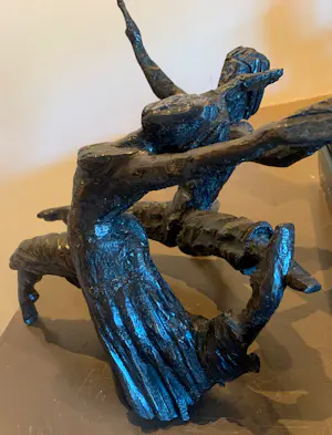 Avi Kenan - Gepatineerd bronzen sculptuur: dansend paar kopen? Bied vanaf 995!