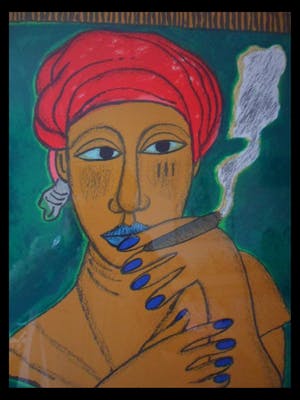 Corneille - Litho, Titel,"l'Afro-cubaine verte". kopen? Bied vanaf 225!