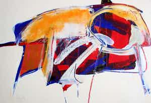 Arty Grimm - Ingelijste acryl op board - 1989 verkocht voor € 250!