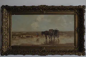 Herman Bogman (jr.) - Schelpenvisser, olieverf op doek, gesigneerd kopen? Bied vanaf 400!