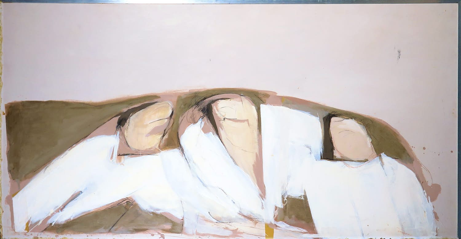 Han le Roy - Acrylverf op paneel, Bank (Groot) kopen? Bied vanaf 1!