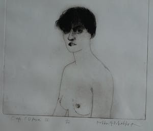 Robbert de Bakker - Ets , Cafe L‘Opera IX Barcelona – gesigneerd & ingelijst – 1991 kopen? Bied vanaf 50!