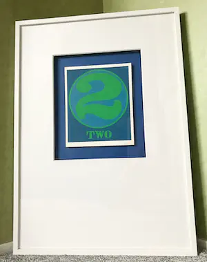 Robert Indiana - Zeefdruk, Two (uit 'Numbers') - Ingelijst kopen? Bied vanaf 175!